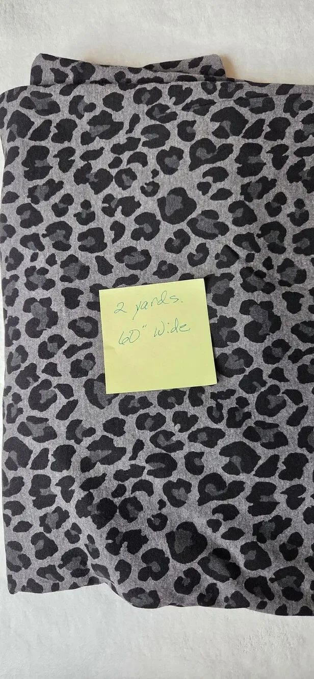 2 Yards Cotton Knit Leopard Print